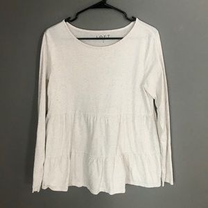 LOFT knit peplum top Size Small EUC